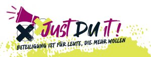 Das Banner der Kinder- und Jugendkonferenz 2021 in Oberhavel mit dem Aufruf: JustDUit!