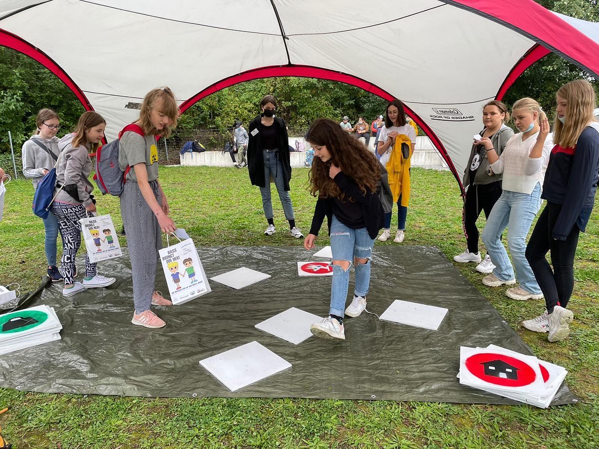 Wahlfun-Aktionsstand anlässlich der 2. Kinder- und Jugendkonferenz Oberhavel am Standort Velten.
