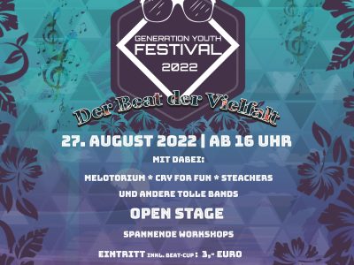 Beat der Vielfalt - Generation Youth Festival 2022 am 27. August 2022 im Oranienwerk, Oranienburg.