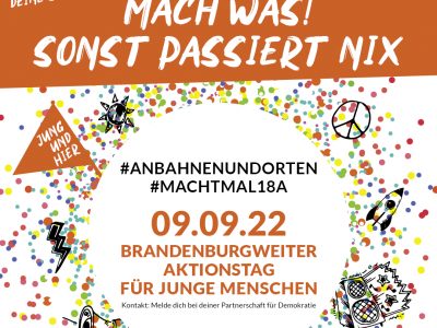 9.9.2022: Seit 2 Jahren gibt es die Aktion #anbahnenundorten in Brandenburg. #machtmal18a