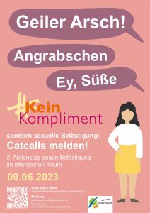 Flyer: Gleichstellungsbeauftragte im Landkreis Oberhavel beteiligen sich am bundesweiter Aktionstag #keinkompliment.