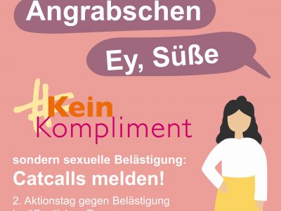 Flyer: Gleichstellungsbeauftragte im Landkreis Oberhavel beteiligen sich am bundesweiter Aktionstag #keinkompliment.