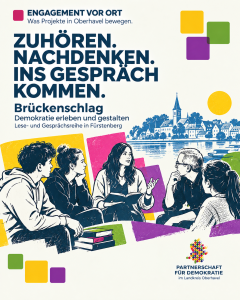 Illustration zur Lese- und Gesprächsreihe „Brückenschlag“ in Fürstenberg.